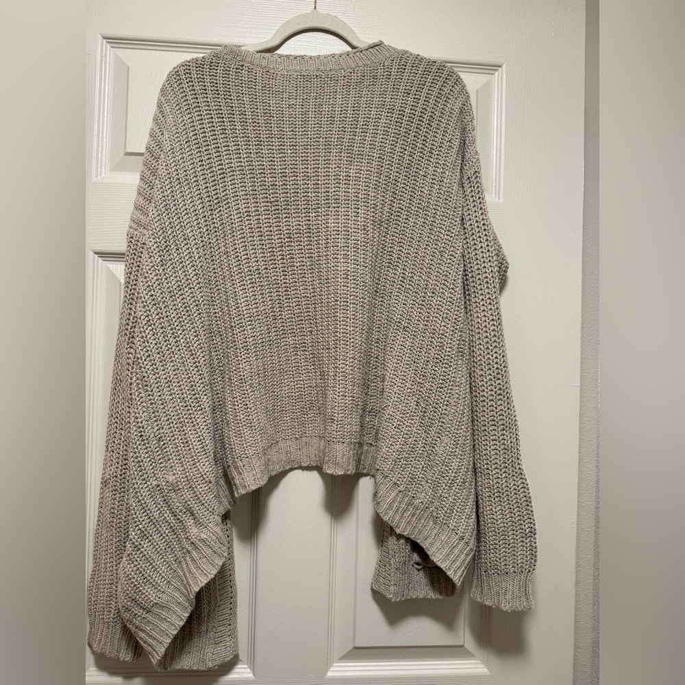 Free People Beige with Multicolor Knit Cardigan - Picture 5 of 9
